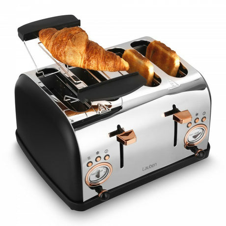 EAN 4260645681033 - Lauben LBN4ST1500BC tostadora 6 4 rebanada(s) 1500 W Negro, Acero inoxidable imagen 6