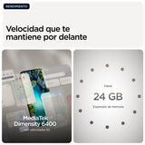 Motorola Moto G77 17,3 Cm (6.8") Ranura Híbrida Dual Sim Android 16.0 5g Usb Tipo C 8 Gb 128 Gb 5200 Mah Negro