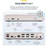 EAN 65030902885 - StarTech.com 150UE-USB4DOCKTRIPLE base para portátil y replicador de puertos Alámbrico Gris imagen 11