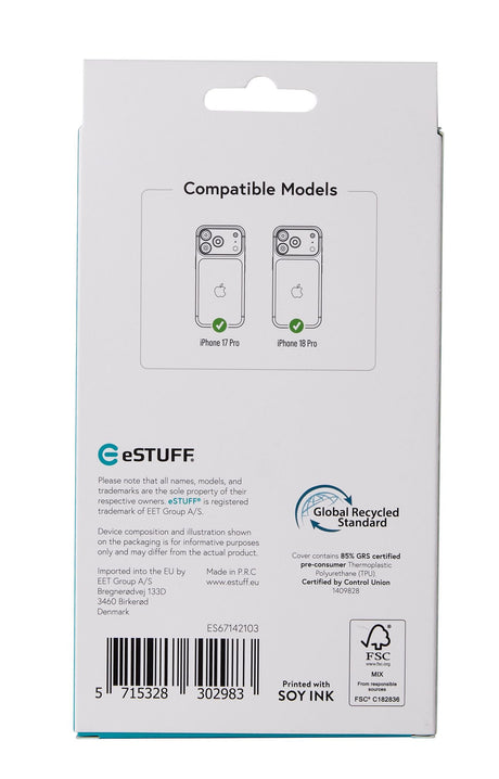 EAN 5715328302983 - eSTUFF INFINITE (GRS) OSLO iPhone 18 Pro/17 Pro Clear Magnetic Cover funda para teléfono móvil Transparen imagen 8