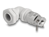 Delock 60592 Prensaestopas Con Alivio De Tensión Y Protección Contra La Flexión Ángulo De 90 ° Pg9 Gris