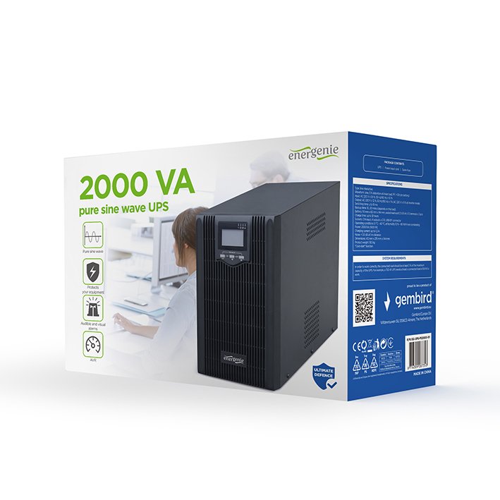 EAN 8716309087353 - Gembird EG-UPS-PS2000-01 sistema de alimentación ininterrumpida (UPS) Línea interactiva 2 kVA 1600 W 4 sa imagen 4