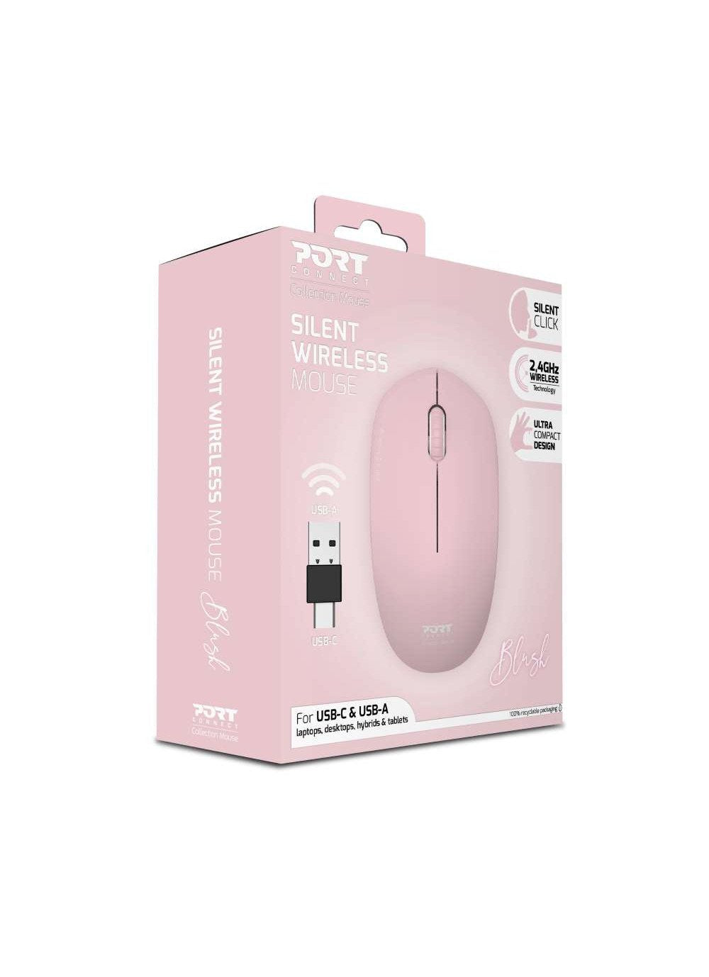 Port Connect 2.4ghz Collection Ii Wireless Mouse,  Blush