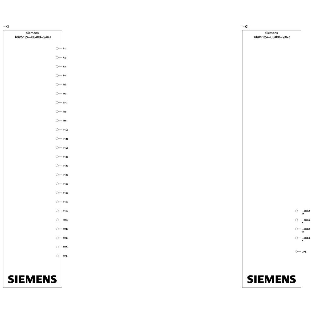 Siemens 6gk5124-0ba00-2ar36gk51240ba002ar3 Scalance Xr124 - Switch - Switch - 0,1 Gbps