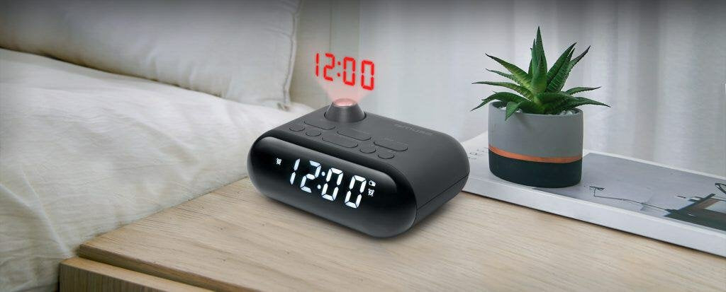 Radio  Muse M-179 P Clock With Projection, Black