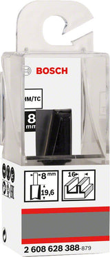 Bosch Professional Fresa De Ranuras Standard Para Madera, Ø 16 Mm, Longitud Útil 19,6 Mm, Eje Ø 8 Mm, Doble Filo 2608628388