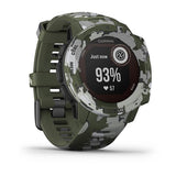 Reloj Deportivo Con Gps Garmin Instinct Solar Camo Militar Pantalla 23*23mm Carga Solar Frec Cardiaca Pulsioximetro Notific. -Caja Reforzada