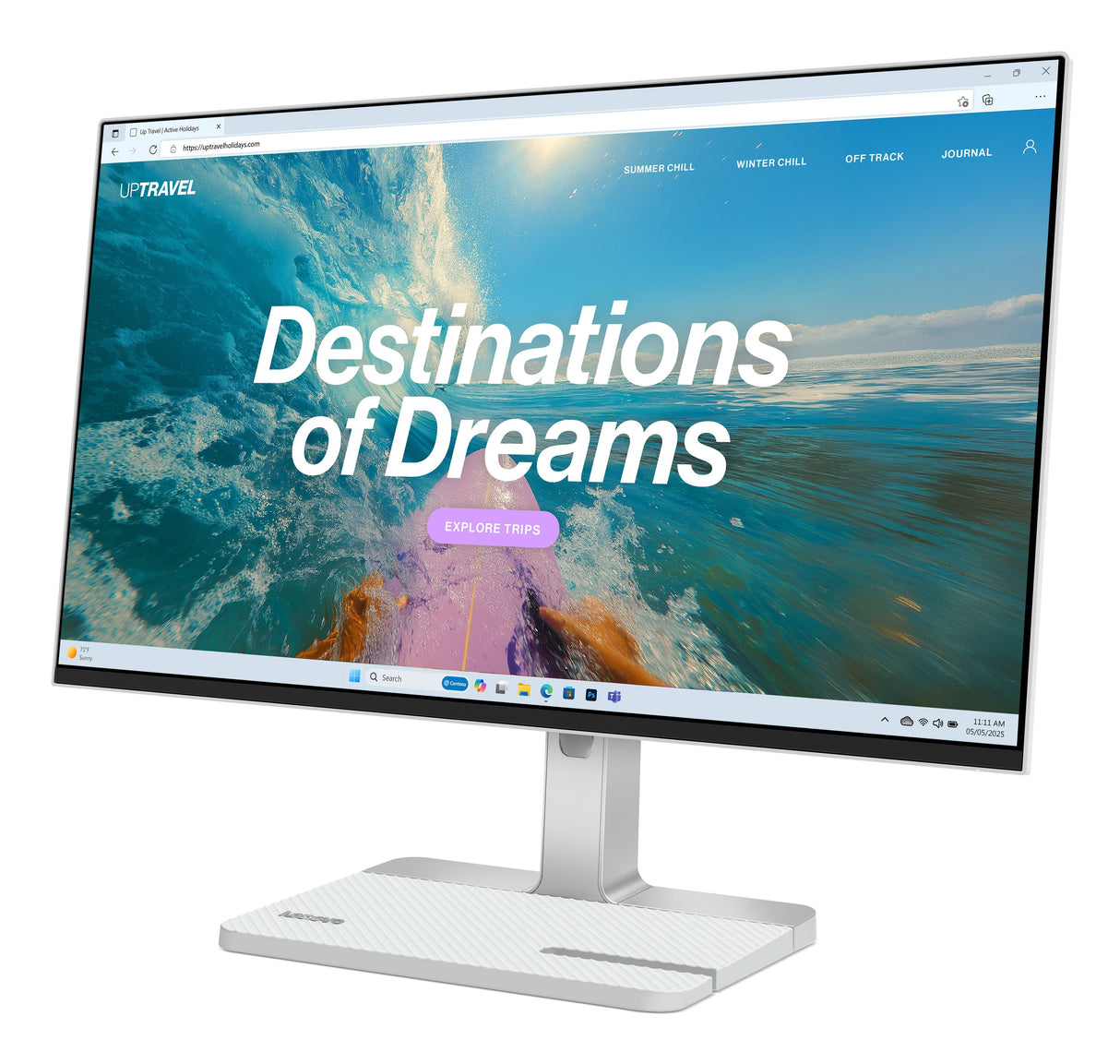 Lenovo L24d-4c Business Monitor - Cloud Gris - 23,8" Full-Hd, Ips, 144hz, 250 Nits, Hdmi, Usb-C, Dp