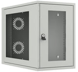 Efb 19'' Wandgehäuse 5he Vert.+10he Hor. 10 10he Hor. Seitenwand Glas, Lang, Ral7035