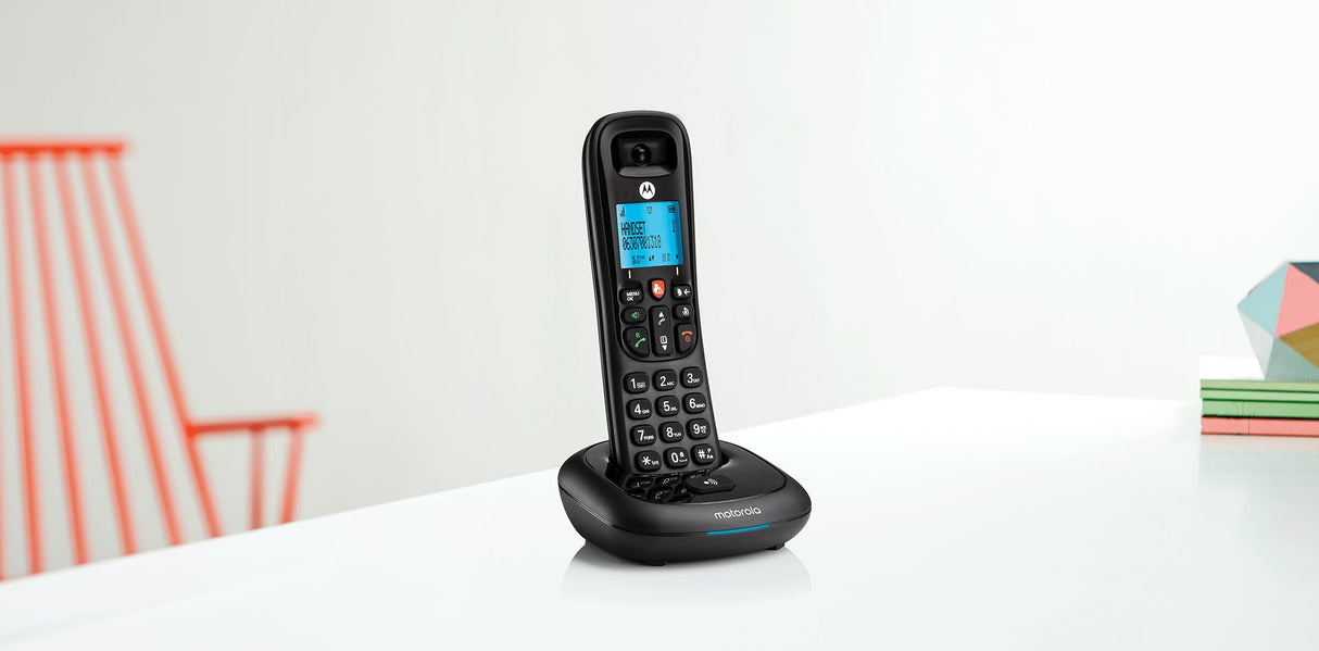 Telef. Inalambrico Dect Digital Motorola Cd4001 Negro/Bloqueo De Llamadas/Pantalla Retroiluminada 107cd4001