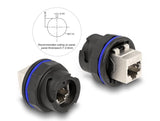 Delock 67048 Conector Empotrable Rj45 Cat.6a Negro