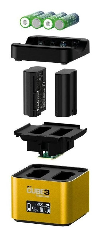 Hähnel Doppelcargador Pro Cube 3 - Nikon Con Lcd-Display Retail