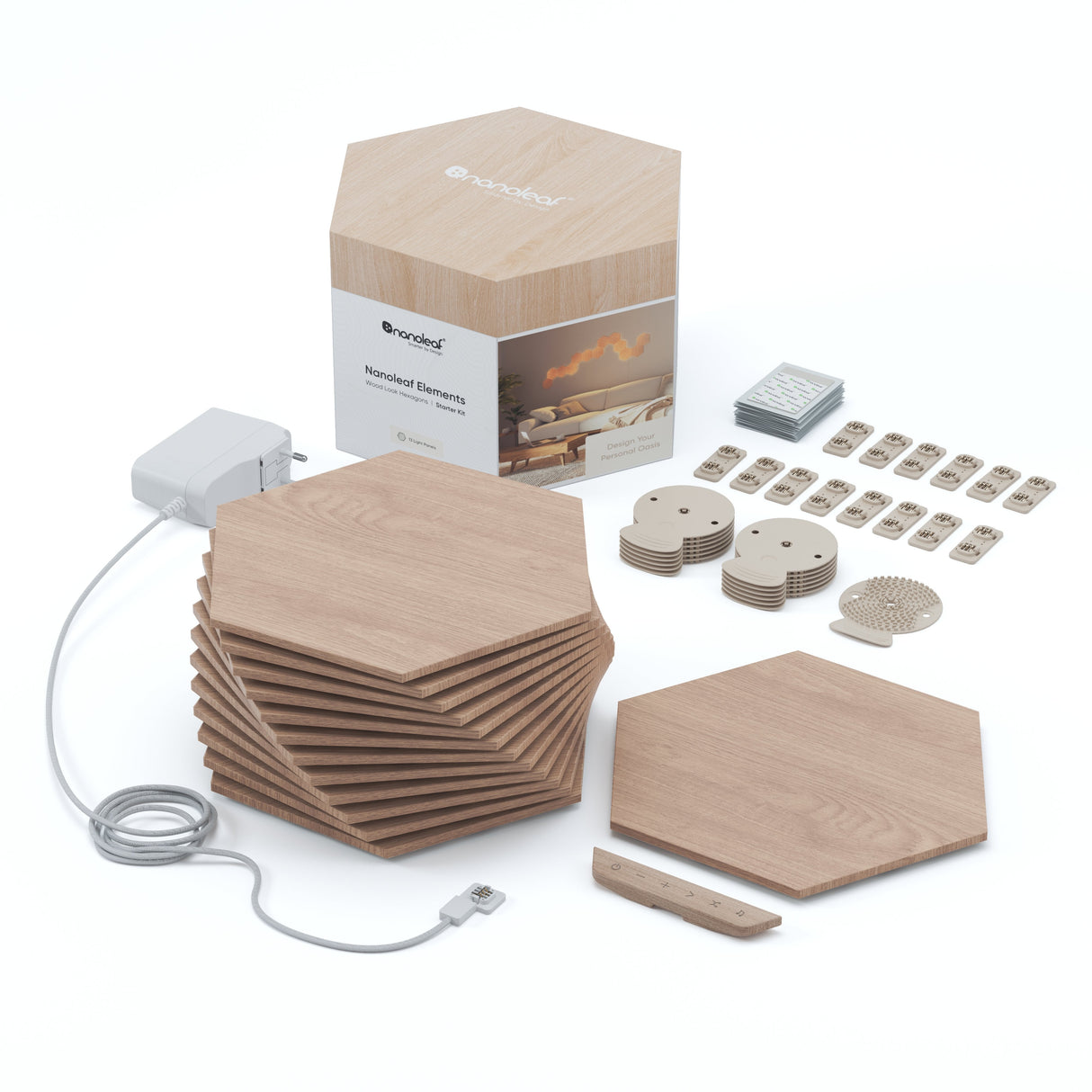 Panel Led Nanoleaf Elements Hexagons Starterkit 13pk
