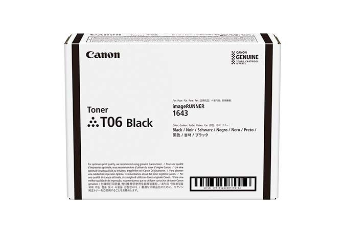 Canon Toner Negro T06 I-Sensys X 1643p, 1643i, 1643if 3526c002