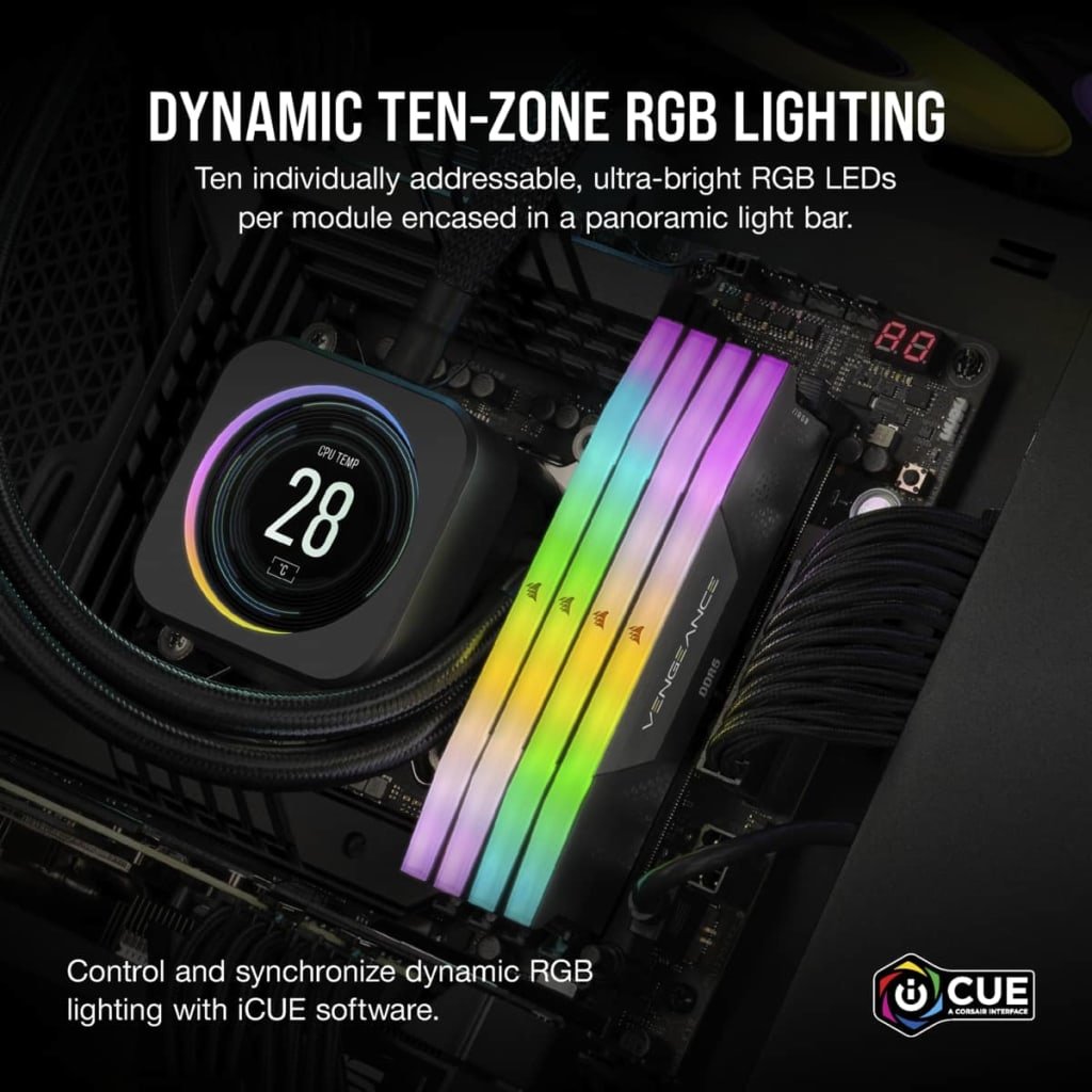 EAN 840006673811 - Corsair Vengeance RGB CMH48GX5M2B7200C36 módulo de memoria 48 GB 2 x 24 GB DDR5 imagen 8