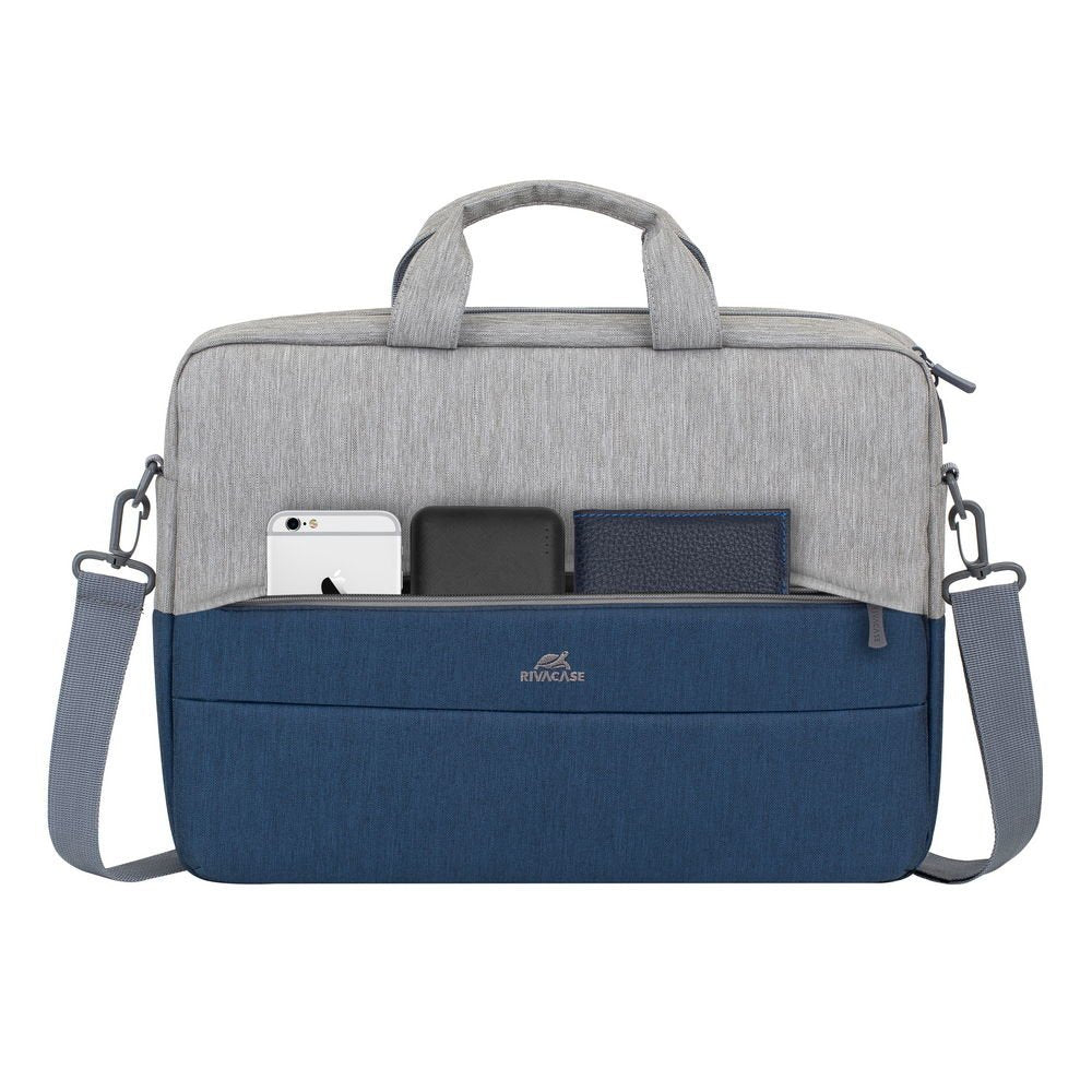 Rivacase 7562 Gris / Azul Oscuro Antirrobo Mochila Para Portátil 15.6