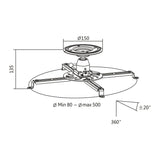 Logilink Bp0056 Montaje Para Projector Techo Blanco