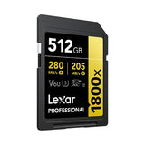 Lexar Sdxc 512gb Professional 1800x Uhs-Ii U3 ( 180/270 Mb/S )