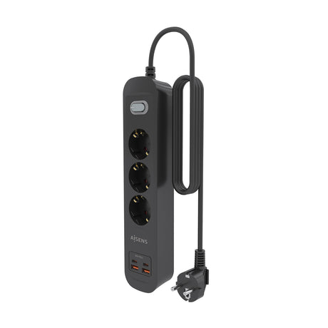 EAN 8435739904435 - AISENS ASPS-2A2C11-BK base múltiple 1,4 m 3 salidas AC Interior imagen 3