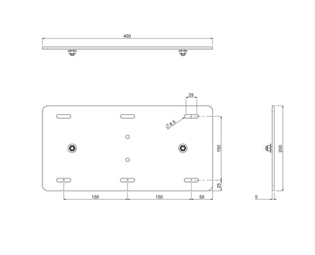 EAN 8718868871213 - Vogel's Adapter für Leichtbauwände Bodenlifte 052.7200/052.7250 imagen 3