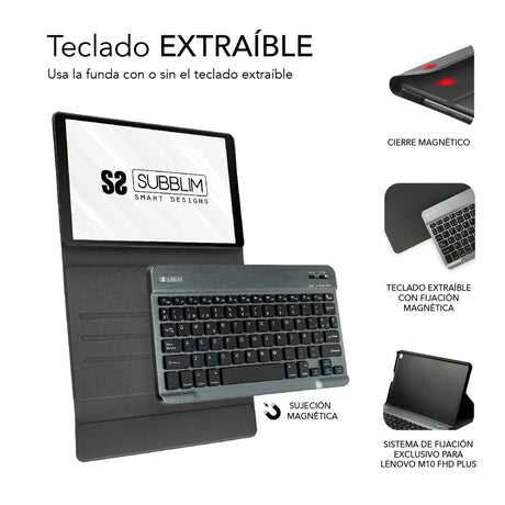 EAN 8436586742072 - SUBBLIM SUBKT3-BTL200 teclado para móvil QWERTY Español Bluetooth Negro imagen 3