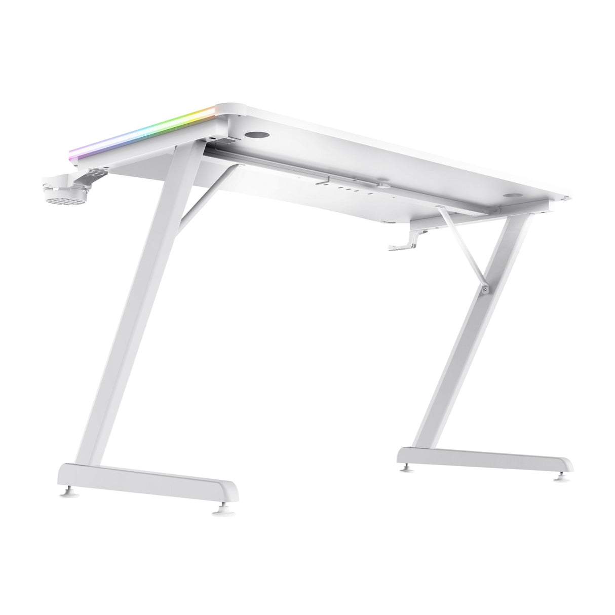 Mesa Gaming Gxt 709w Luminus Blanco Trust Máximo 150kg/ 120 X 60 X 74cm/ Control De Iluminación