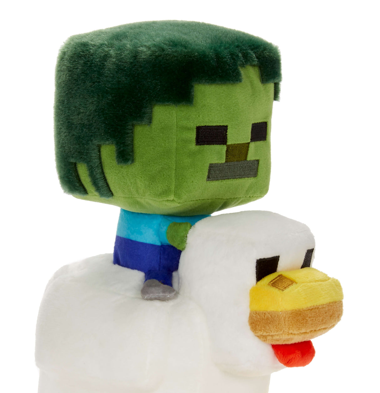 Peluche Chicken Jockey Minecraft 20cm