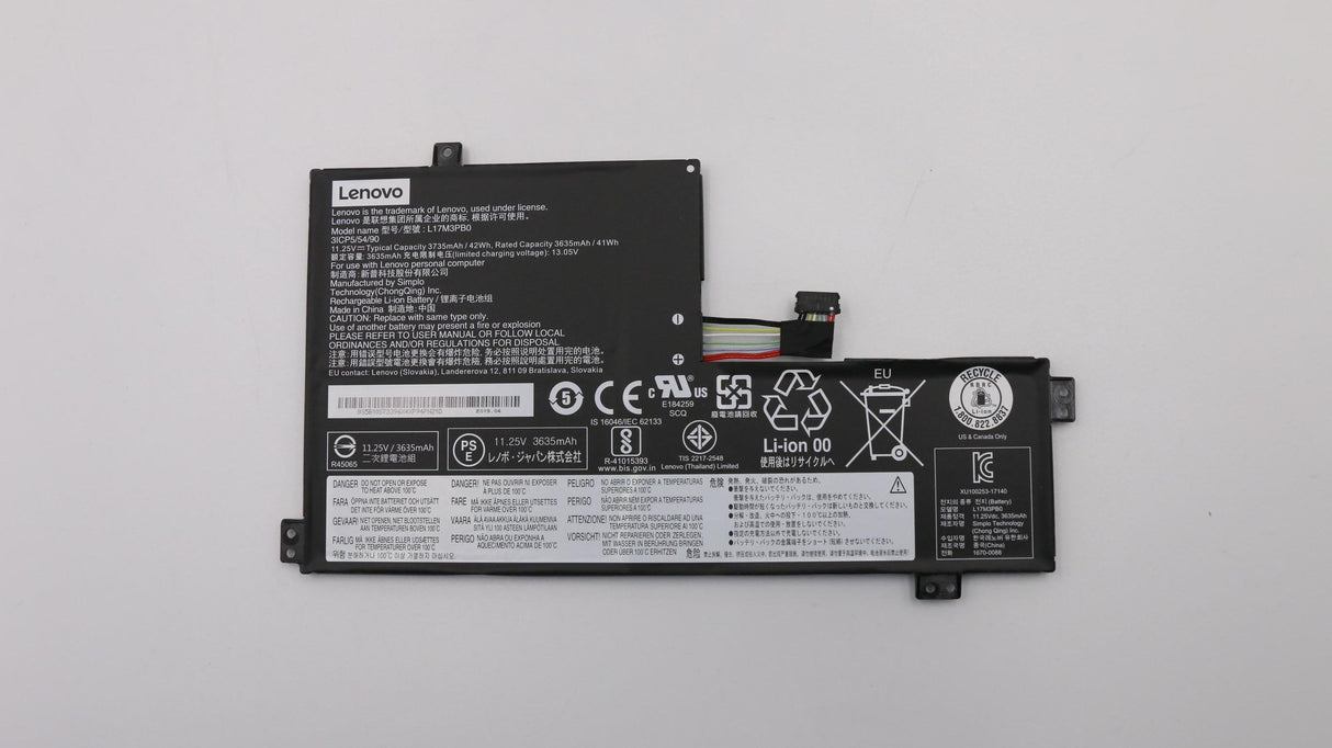 Battery 11.25v 42wh 3 Cell - 5b10s73396, Battery, Lenovo - Warranty: 3m