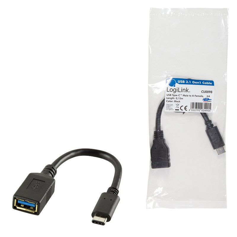 Logilink Usb C 0,15 M Usb 3.2 Gen 2 (3.1 Gen 2) Negro
