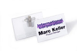Durable Placa Identificativa - Para 40 X 75 Mm - Clip, Nadel - Transparente (Paquete De 50)