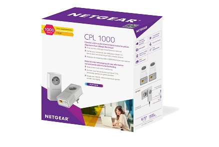 Netgear Pack De 2 Cpl Gigabit 1000mbps Con Prise Filtroe