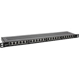 Inline® 19" Patch Panel Cat.6a 0.5 U 24-Port, With Dust Projoection, Negro