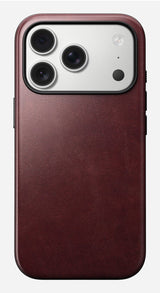 Nomad Modern Leather Case Iphone 17 Pro Burgundy Horween