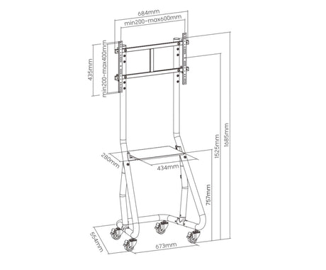 EAN 4015867223017 - Equip 650608 soporte para TV 2,03 m (80") Negro imagen 10