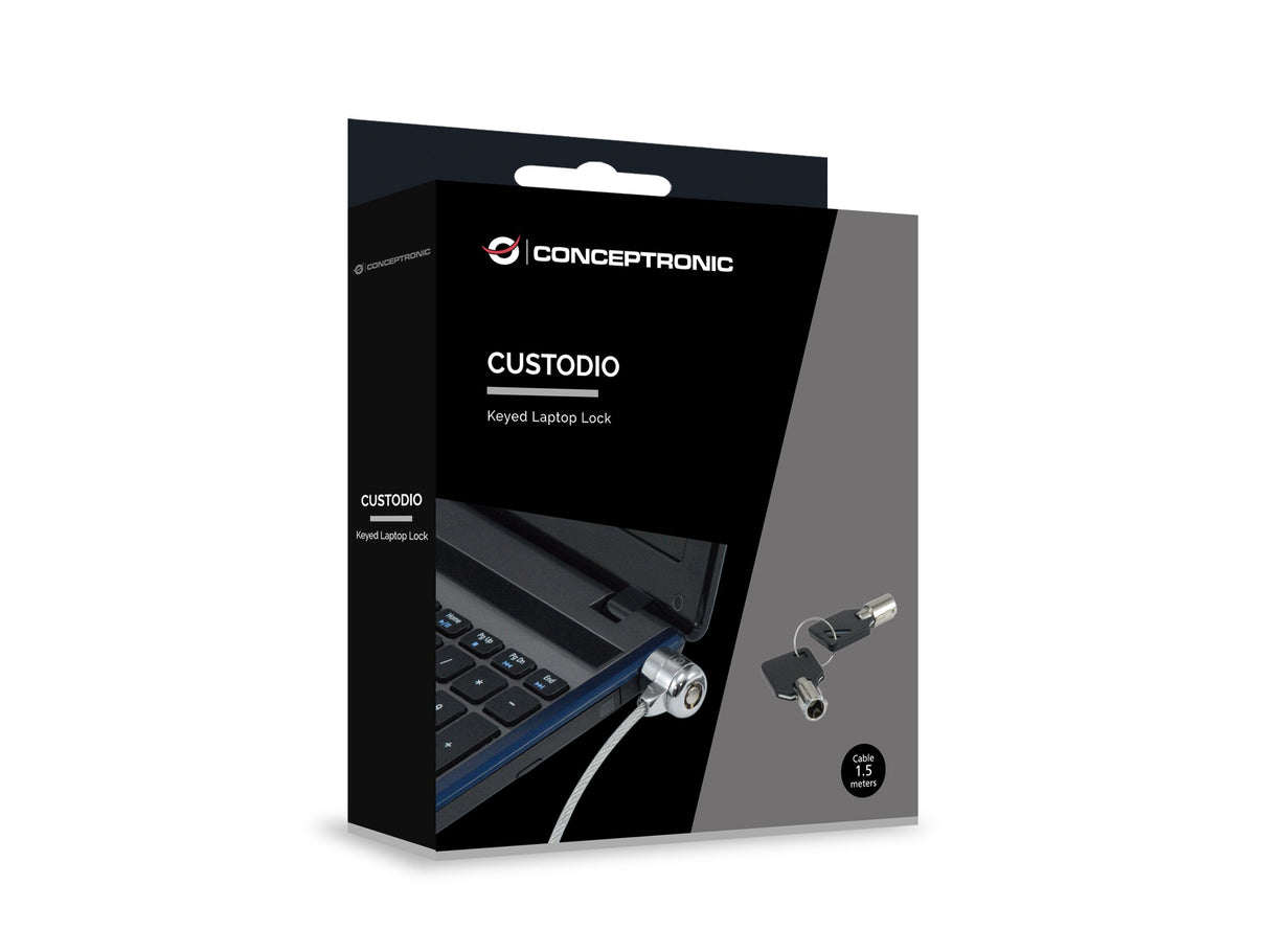EAN 4015867229927 - Conceptronic CNBSLOCK15 cable antirrobo Plata 1,5 m imagen 3