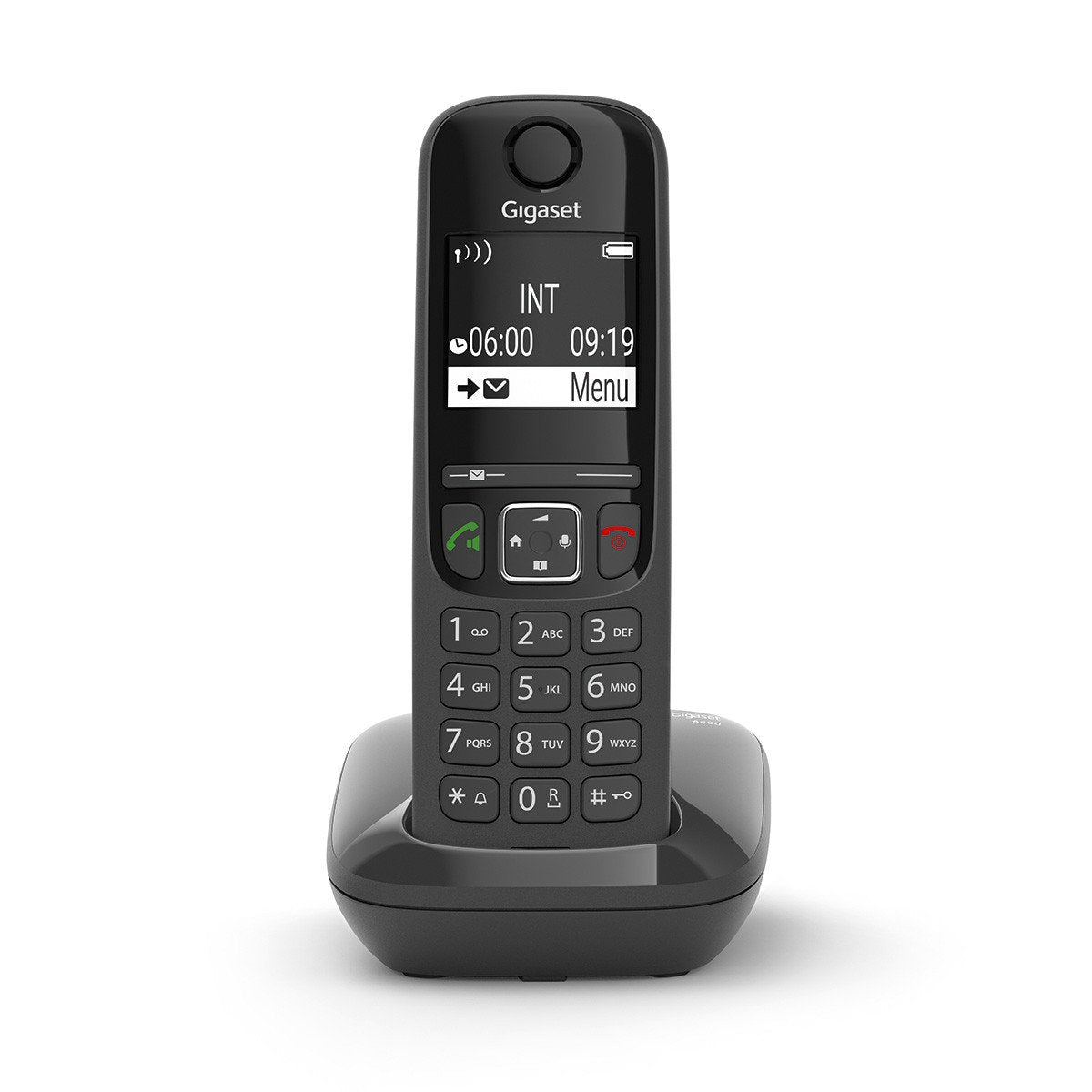 Gigaset As690 Teléfono Dect/Analógico Identificador De Llamadas Negro