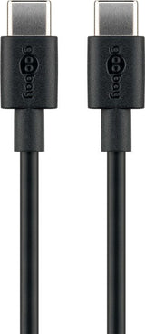 Cable Usb 2.0 De Goobay, Conector Usb-C > Conector Usb-C Negro, 0,5 Metros, Carga Hasta 60 Vatios 66316