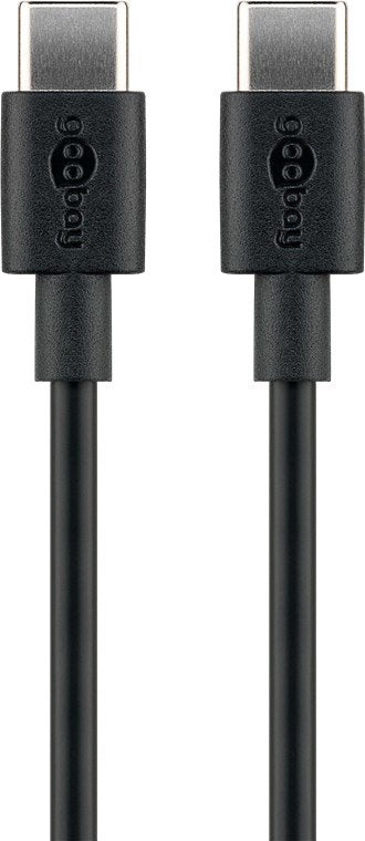 Cable De  2,00m Usb 2.0 480mbps Pd15w Usb-C Macho A Usb-C Macho Negro  Datos Y Carga