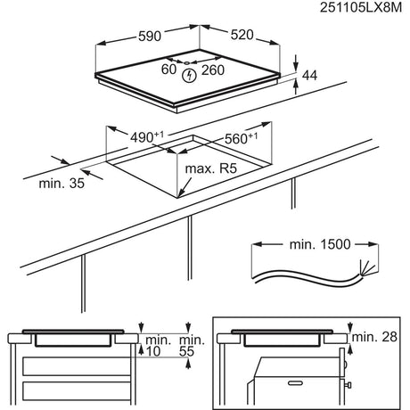EAN 7333394032191 - Electrolux EIV64453 Negro Integrado 60 cm Con placa de inducción 4 zona(s) imagen 9