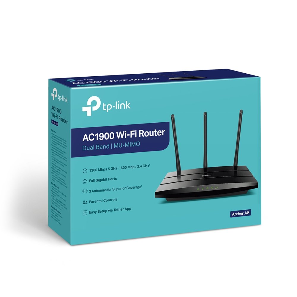 EAN 6935364089641 - TP-Link Archer A8 router inalámbrico Gigabit Ethernet Doble banda (2,4 GHz / 5 GHz) Negro imagen 4