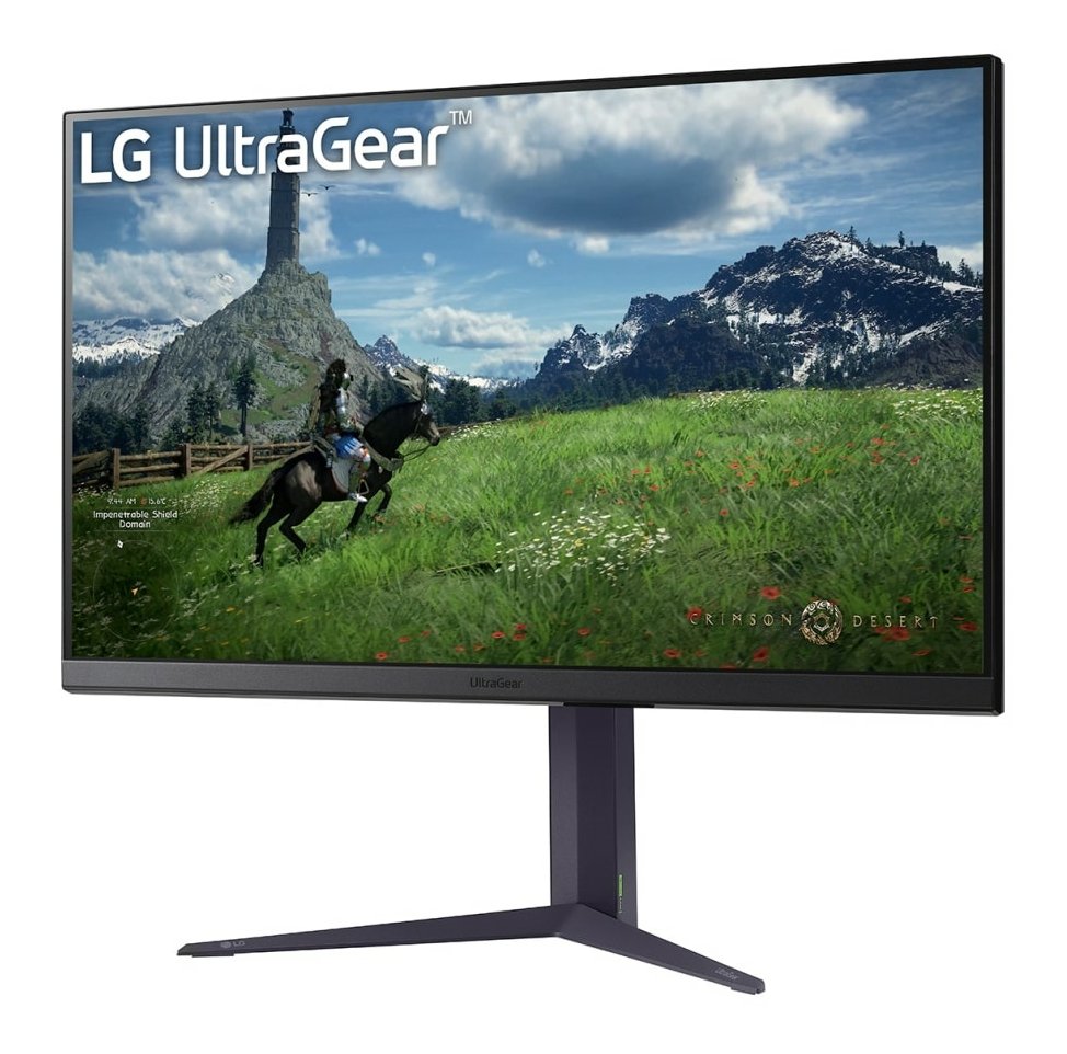 Monitor Lcd Lg 31.5" Panel Ips 2560x1440 16:9 180hz 1 Ms Pivot Height Adjustable Tilt Colour Black 32gs85q-B