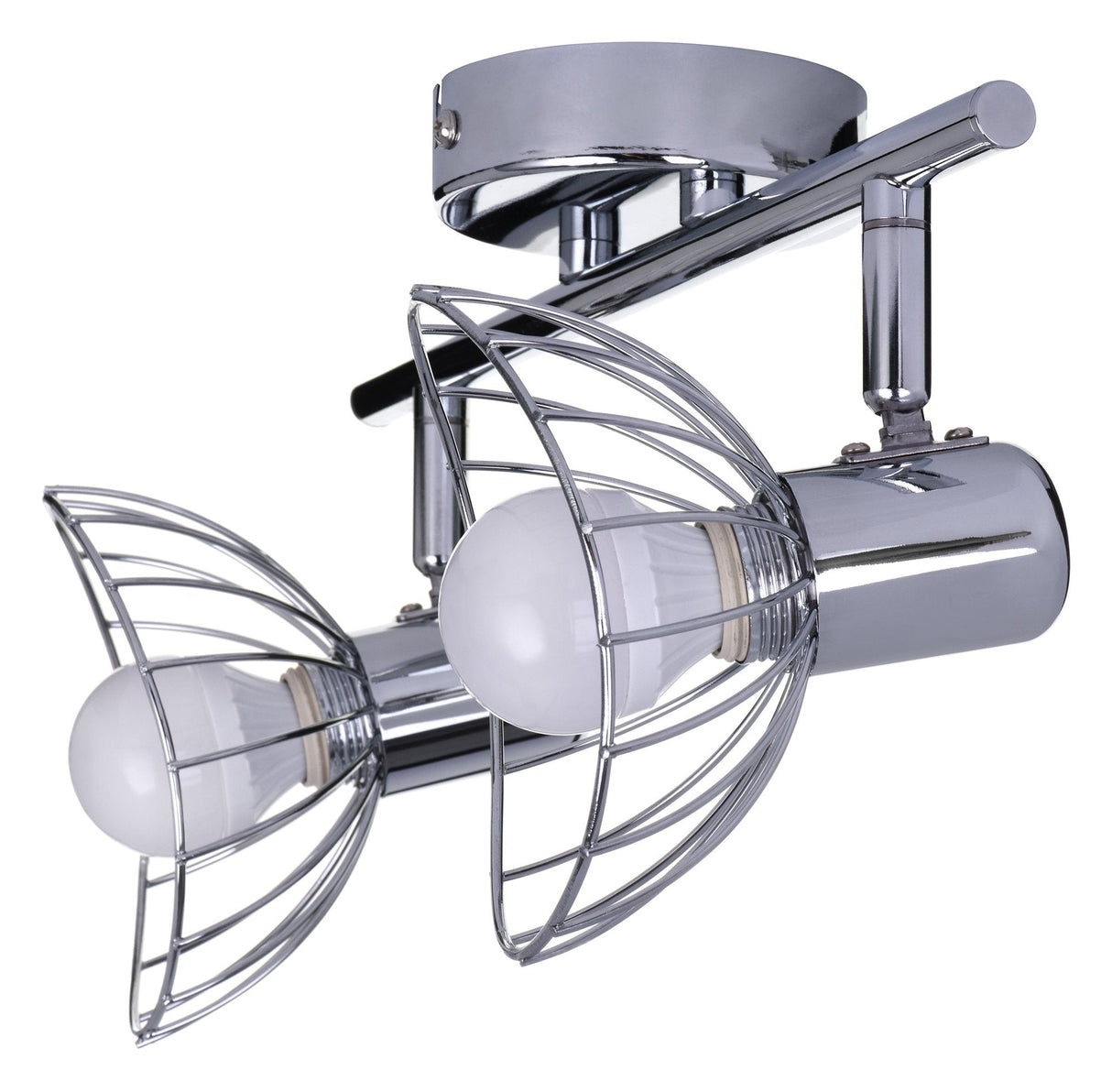 Activejet Gizel Tira De Luz De Pared De Techo Doble Cromo E14 Lámpara De Pared Para Sala De Estar