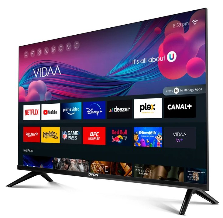 Televisión Dyon Smart 40 Vx-2, Led 40", Negro, Fullhd, Wifi, Smart Tv D800227