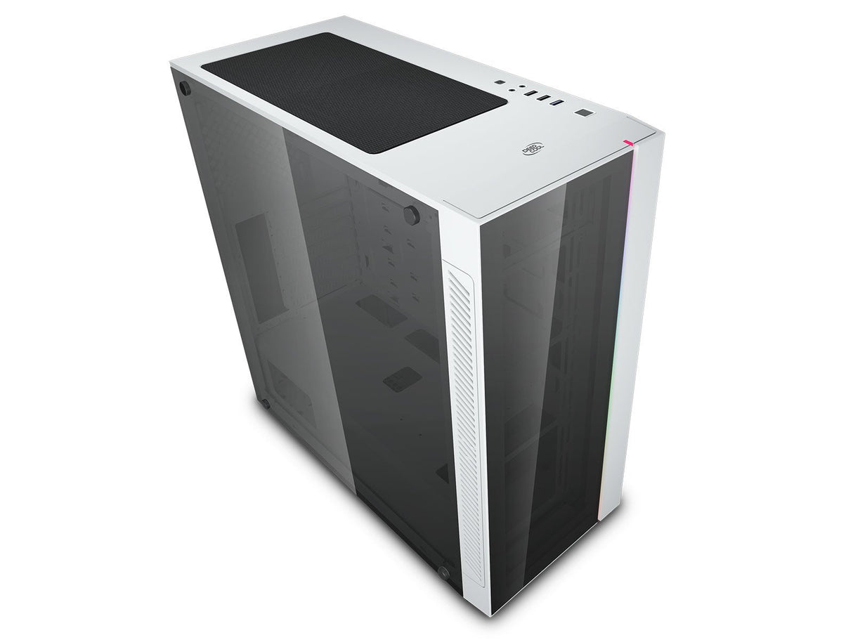 Caja Pc Deepcool E-Atx Matrexx 55 V3-Add Rgb 3f White Tempered Glass Bahias 2x3'5,2x2'5/1xusb3.0,2xusb2.0/Audio In/Out/Cristal Templado