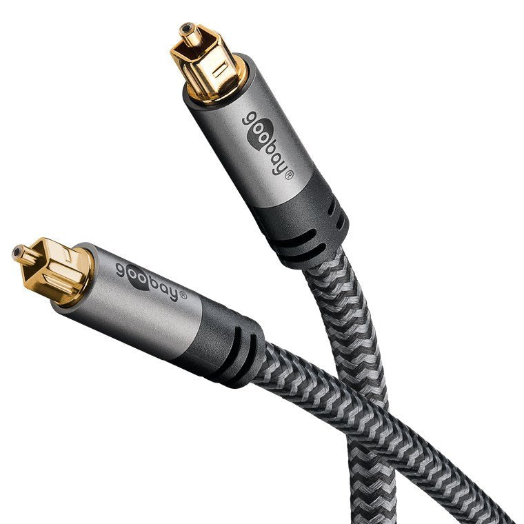 Goobay Plus Cable Toslink Negro/Plateado, 2 Metros 65305