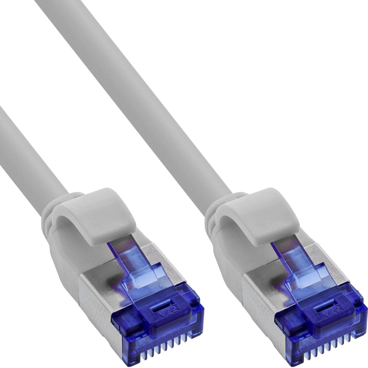 Inline® Cable De Red Slim, Cat.6a, S/Ftp, Tpe (Lszh) Flexible, Poe, Gris, 0.5m
