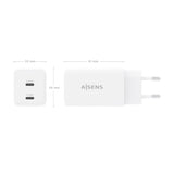Aisens Cargador Gan 65w, 2xusb-C Pd3.0 Qc4.0, Blanco