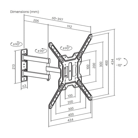 EAN 8435739904114 - AISENS WT65TSE-417 soporte para TV 165,1 cm (65") imagen 7