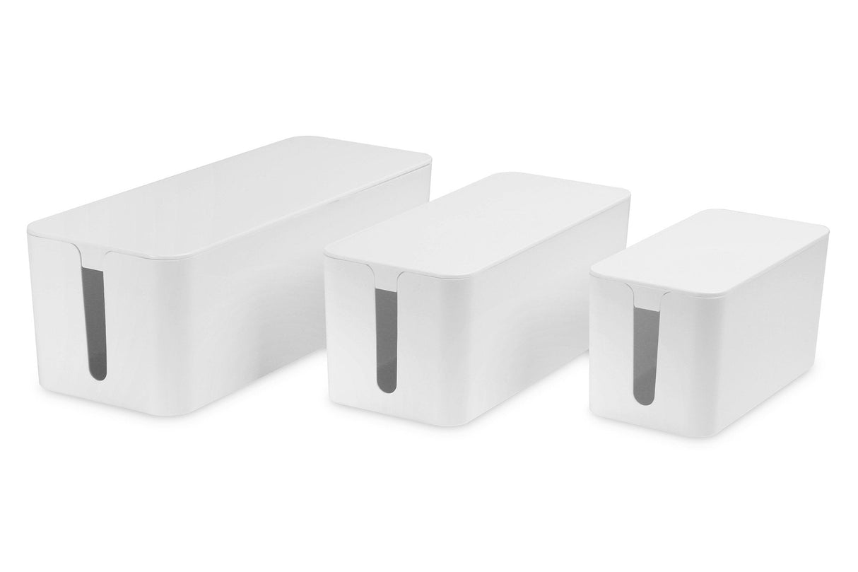 Caja Organizadora De Cables Digitus, Blanca, Juego De 3 (S,M,L)