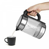 Tetera Lauben Lbnek17gs  Eléctrica 1,7 L 2200 W Negro, Acero Inoxidable, Transparente